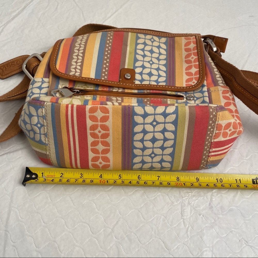 Fossil multicolor leather and canvas crossbody bag - image 13
